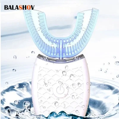360° U-Shaped Sonic Electric Toothbrush USB Rechargeable Automatic Kids & Adults