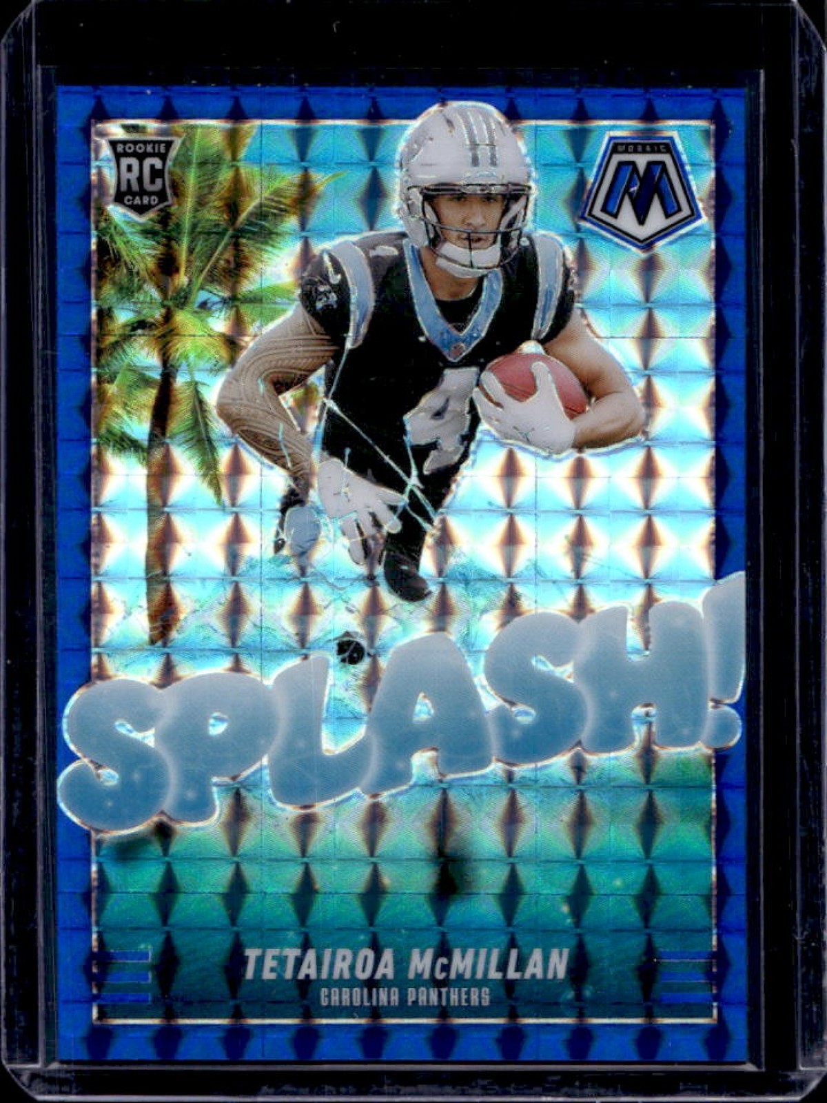 2025 Mosaic Tetairoa McMillan Splash RC Blue Prizm #40/99 Panthers