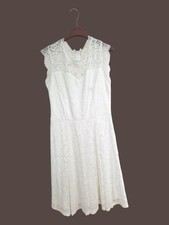 Meetjen Women's White Lace Dress -Ocassion Dress -Size L Fits 12-14 UK-BNWOT