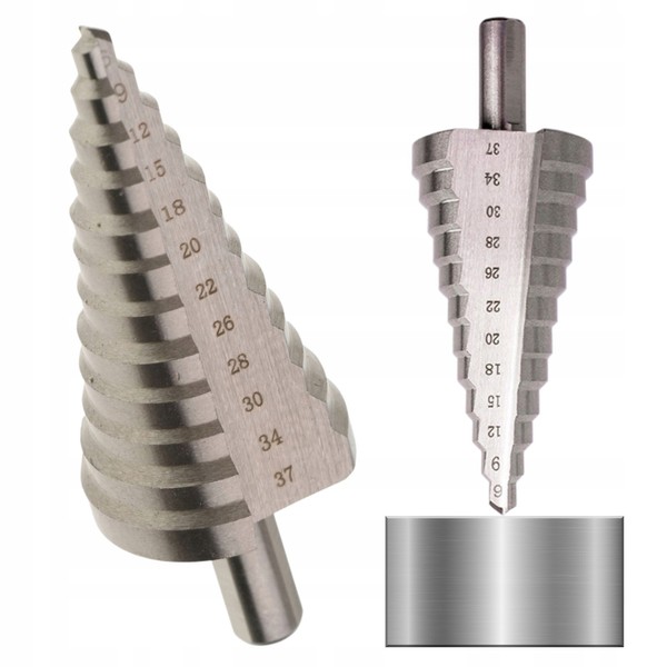 Hss Stufenbohrer Ø 6-37 Mm SchäLbohrer Konusbohrer Kegelbohrer FüR Metall-image