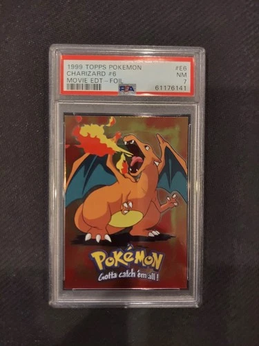 PSA 7 Charizard Foil Topps Pokemon Movie Edition