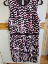 marc new york dress.Size Large .Purple,Black And White.Poly/Spandex