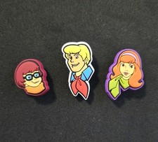 Set Of 3 Scooby Doo CROCK Shoe Charms Jibitz CROCS Cartoon Daphne Fred Velma NEW