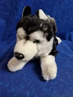 Ganz Classics Husky H12021 Plush Dog Stuffed Animal Black White 12"