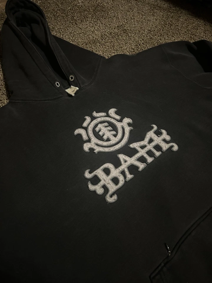 Element Bam Margera CKY Skater Vintage Jackass Y2K Heartagram Hoodie Size XL - Image 2 of 4