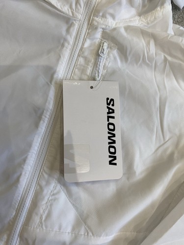 BNWT Womens Salomon Bonatti Cross Wind Running Jacket White Size XS - Picture 2 of 9