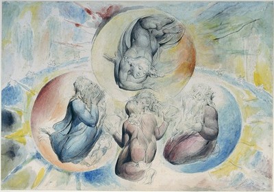 William Blake - Saint Peter and Saint James with Dante and Beatrice and with Sai