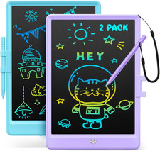 LCD Writing Tablet, 2Pack Reusable Drawing Pad for Kids, Colorful Doodle Board K