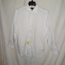 Alfani Regular Fit Long Sleeves Stretch Dress Shirt Men M 15-15.5 34/35 White DT
