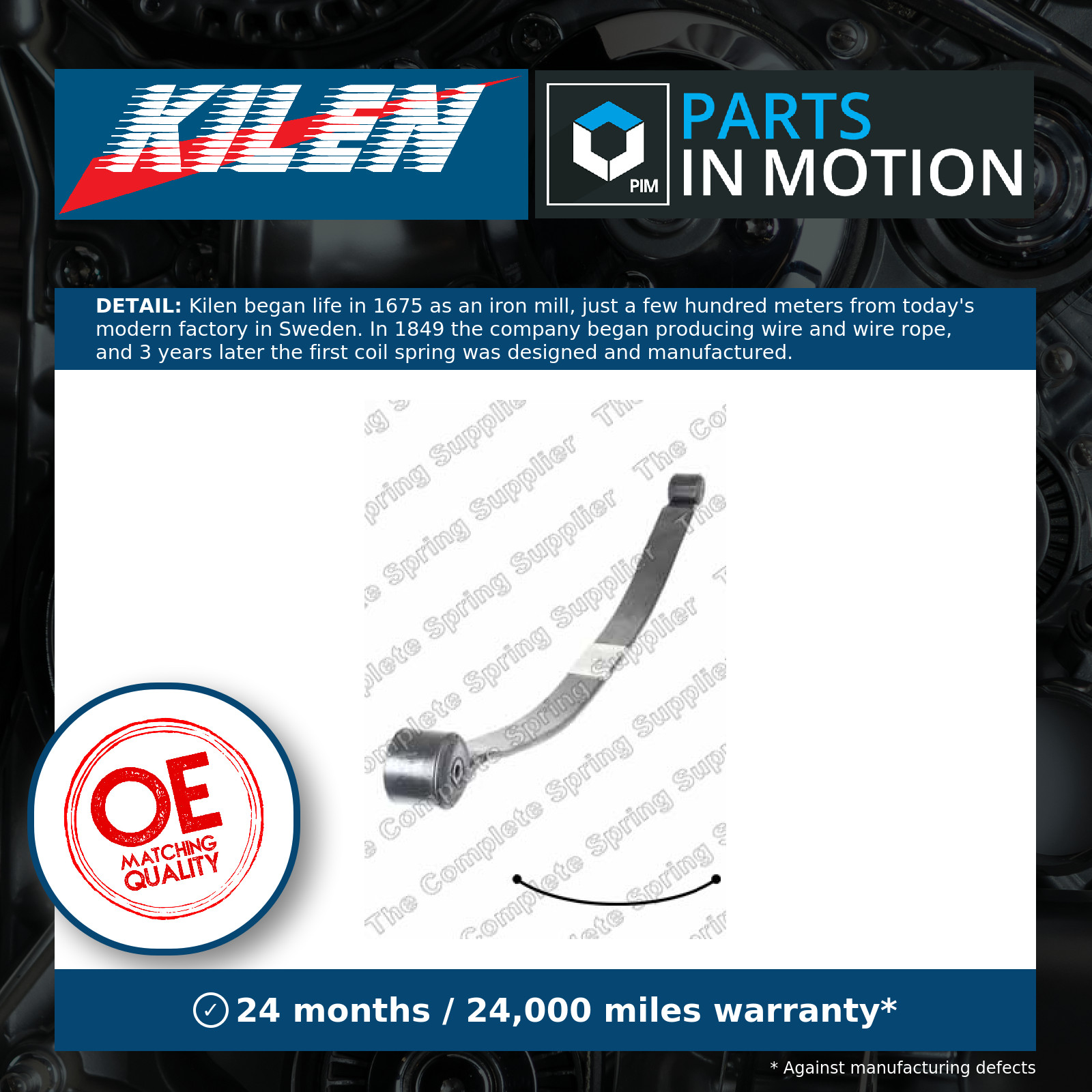 Leaf Spring fits FORD TRANSIT V363 2.0D Rear 2016 on Suspension Kilen BK315560EJ
