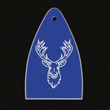 GUITAR TRUSS ROD COVER Engraved Etched Paul Reed Smith PRS USA - DEER Buck BLUE