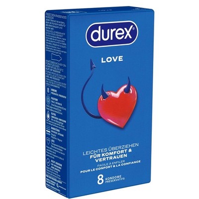 Durex Love Kondome 8 Stück   konturierte Passfrom, befeuchtet, ohne Geruch