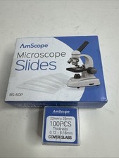 Amscope Microscope Slides BS-50p & Cover Glass 22mm x 22mm 100pcs