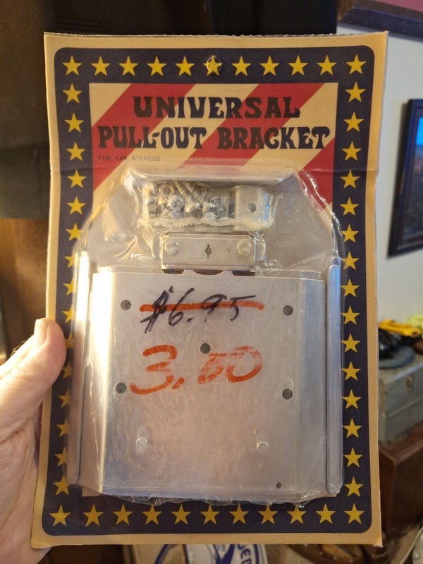 Vintage Universal Pull-Out Bracket For Car Stereos, Made In Japan #B