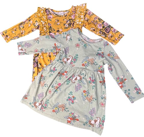 Toddle Girls 3T-XS Lot 6pc Dresses Tops Leggings All Seasons Casualwear EUC - Picture 12 of 12