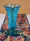 Fenton/American Fostoria Teal/Turquoise Vase 10" Exc Cond!!