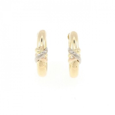 Authentic Cartier Three Gold Thread Earrings #230-000-645-1652