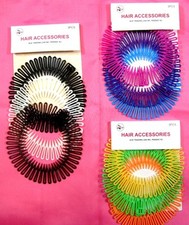 LOT OF 6 ---Circle Spring Hair Combs Teeth Styling Hair ClipsPlastic-HC67A