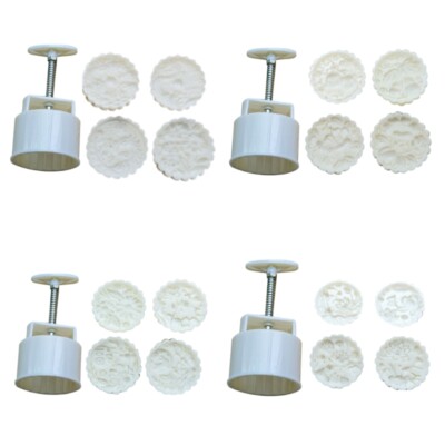 Cookie Stamps Flower Pattern Moon Cake Molds Hand-Pressure Moon Cake Maker