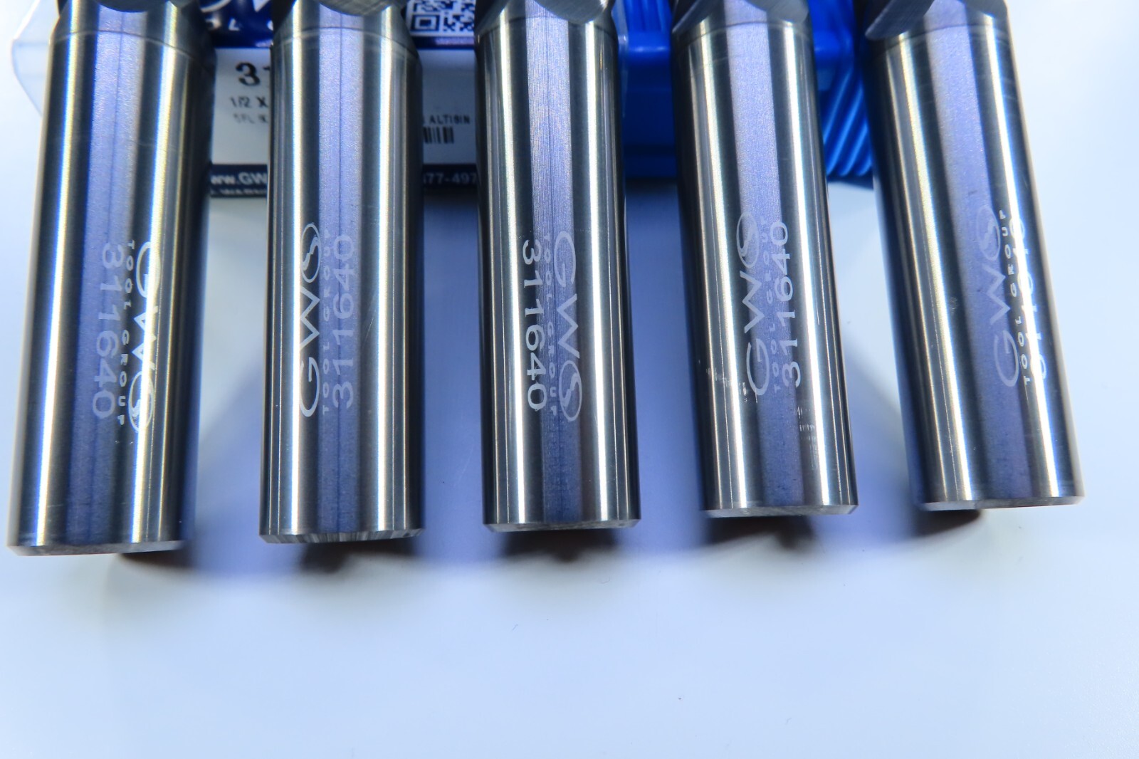 LOT ( 5 PCS ) NEW 1/2" GWS 311640 SOLID CARBIDE END MILLS MILLING MACHINIST TOOL