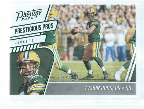 AARON RODGERS 2020 PANINI PRESTIGE PRESTIGIOUS PROS XTRA POINTS GREEN #D 176/199 - 第 1/1 張圖片