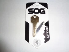 SOG Key Shaped Folding Lock Blade Knife For Pocket or Keychain Stainless Steel