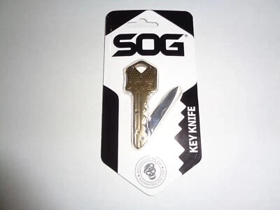 SOG Key Shaped Folding Lock Blade Knife For Pocket or Keychain Stainless Steel