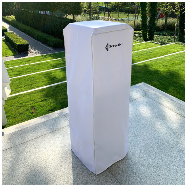 Stufa a gas PATIO MINI rivestimento in tessuto (logo nero)