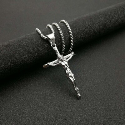 Crucifix Macys Jesus Pendant Small Stainless Steel Crucifix Cross