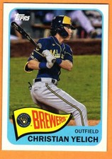 CHRISTIAN YELICH(MILWAUKEE BREWERS)2021 TOPPS BASEBALL CARD(1965 TOPPS REDUX)