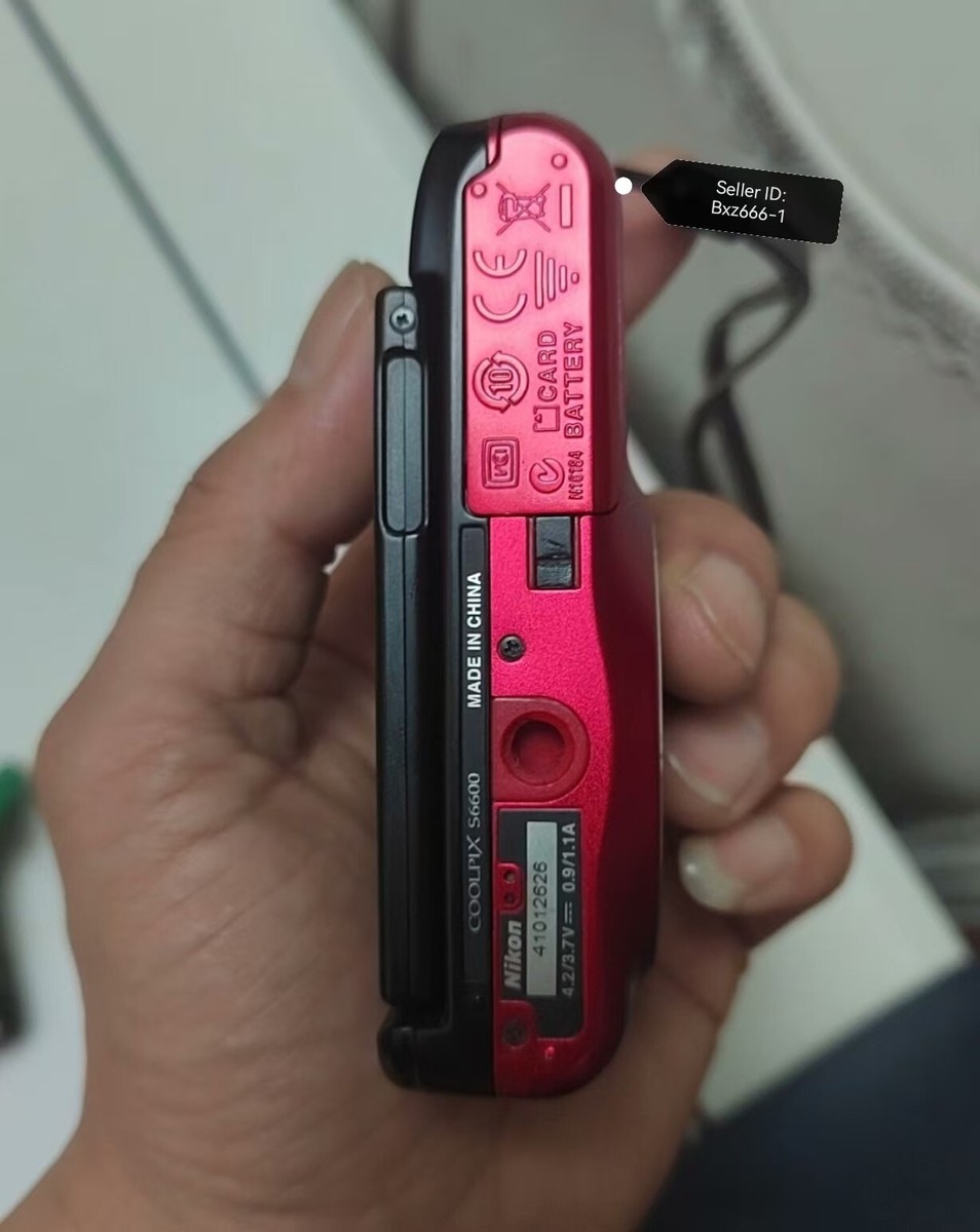 Nikon COOLPIX S6600 Red 16.0MP 12X Flip screen Digital Camera w