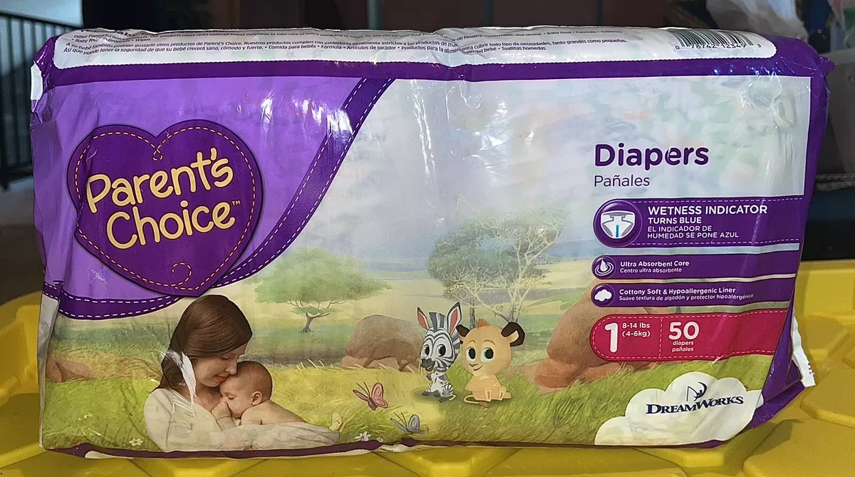 Vintage Parent's Choice Diapers 2016 Dreamworks Madagascar Size 1 (50  Count)