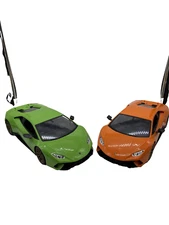 Braha Industries Lamborghini Huracan Toy Cars Green Orange Lot Of 2 1:24