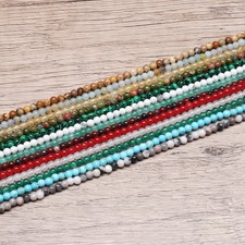 Wholesale 1500pcs/Lot Mix Natural Gemstone Round Spacer Loose Beads 2mm DIY