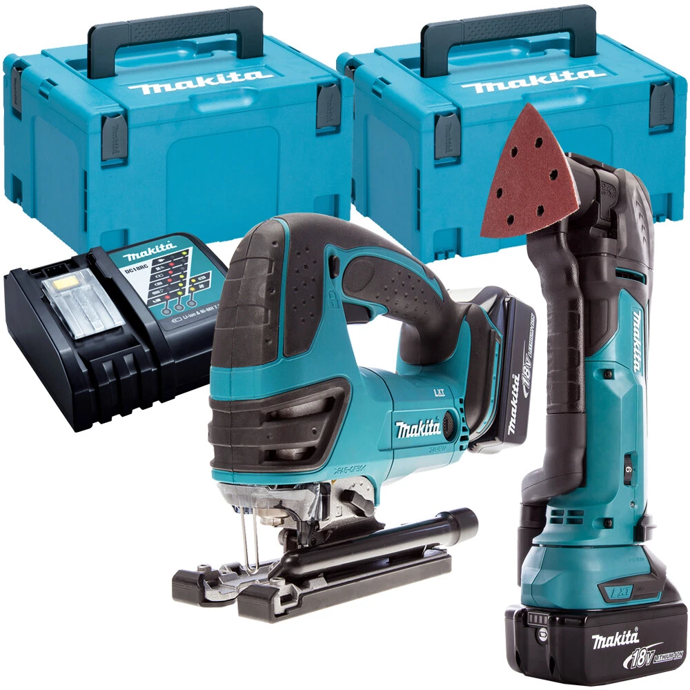 Makita 18V DTM51Z Multi Tool DJV180Z Jigsaw 2 x 5.0Ah