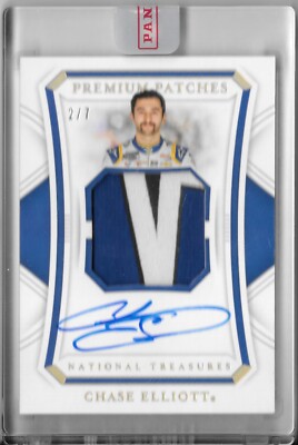 CHASE ELLIOTT 2/7 GOLD PREMIUM PATCHES AUTO REDEMPTION by 2021 NATIONAL TREASURE