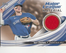 2023 Topps Update Major League Material Gold MATT CHAPMAN Jersey Blue Jays 50/50