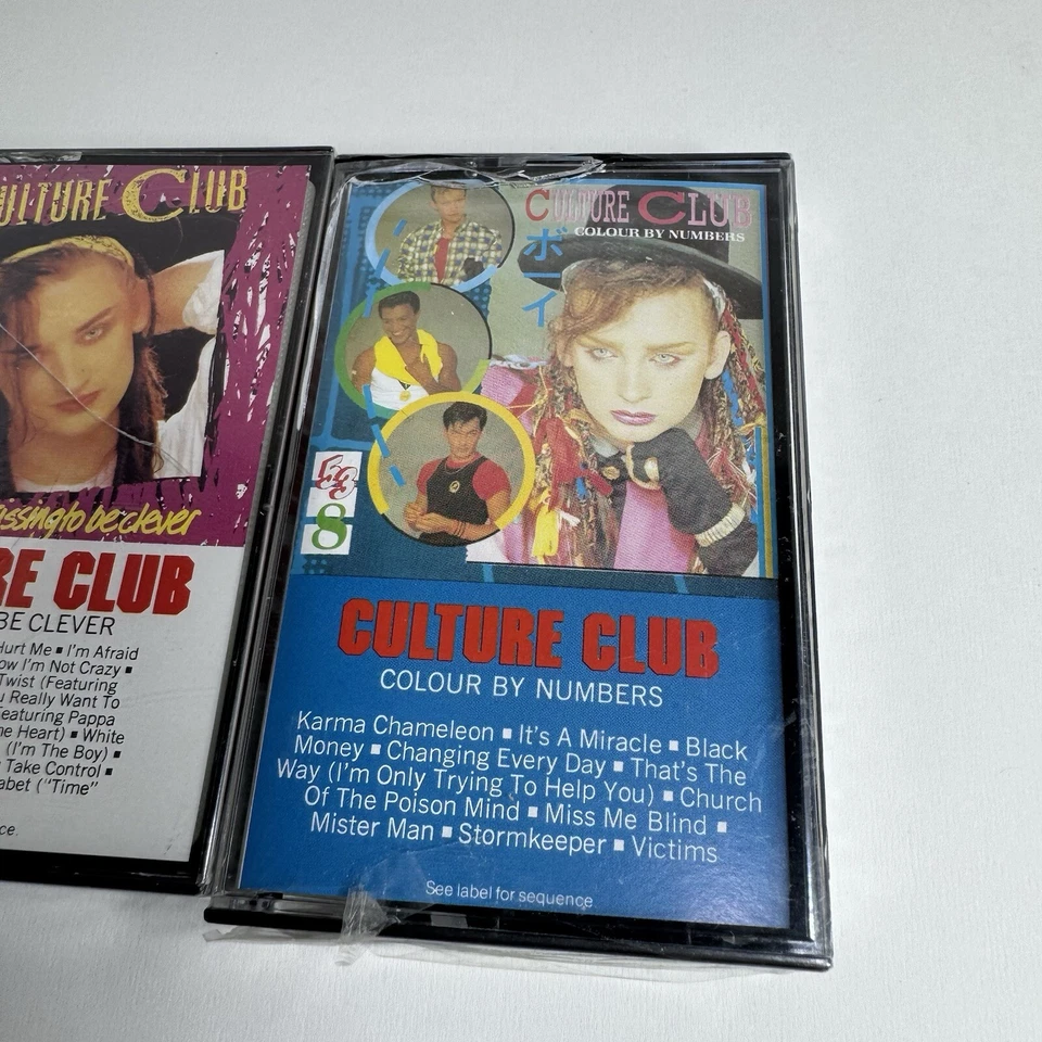 Culture Club Kissing To Be Clever And Colour By Numbers Cassette Tape New Cracks - Image 3 of 4
