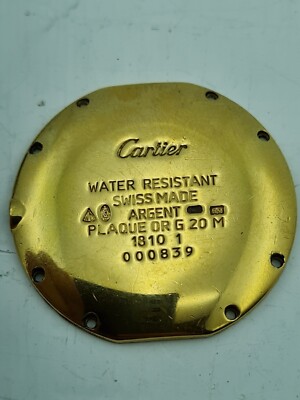 Cartier Ronde Model 1810 1 Men's Wrist Watch Back Case For Part's Cal 01401 / 1