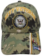 NEW! US NAVY USN VETERAN SIDE USA VETERAN FLAG BALL CAP HAT ACU DIGITAL CAMO