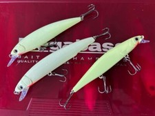 Bass Fishing Top Water Luminous Minnow Shallow Diver Hound/Dex Style Lures 