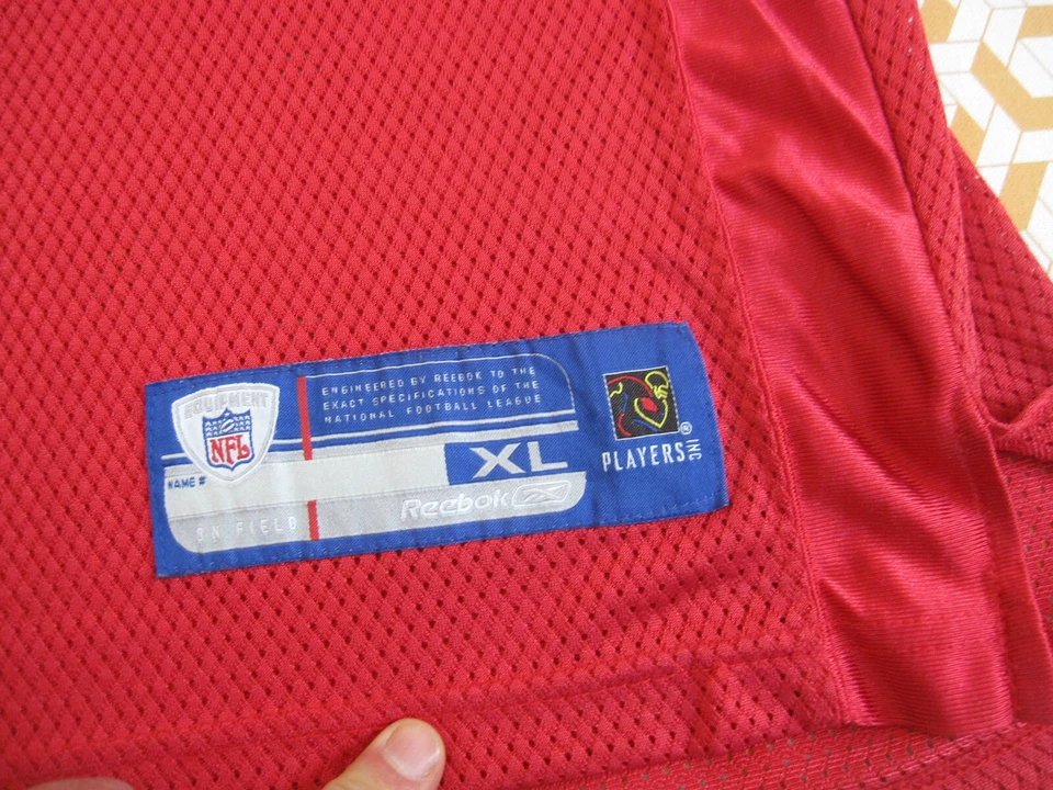 Maillot New York Giants Reebok Eli Manning Football Americain Red #10 shirt - XL - Photo 3/4