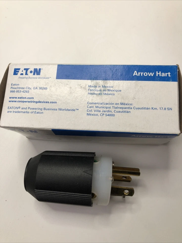 ARROW HART 5466N Eaton AUTOGRIP PLUG CONNECTOR 6-20P 20A 250V 2P 3W GRD - Image 4 of 4