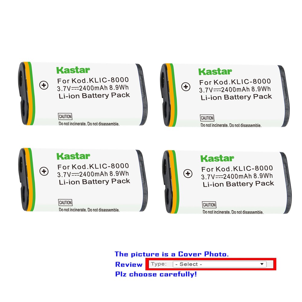 Kastar Replacement Battery for Kodak KLIC-8000 & Kodak Z1015 IS Kodak Z1085 IS