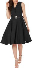 Vintage Retro Clarity Vintage 1950's Rockabilly Pinup Full Circle Swing Dress