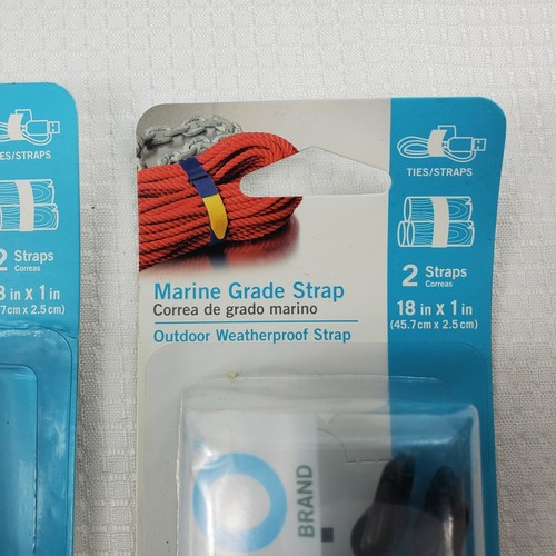 All Purpose Straps Set of 2 Marine Grade Straps Outdoor Weatherproof 18" x 1" - Picture 6 of 10