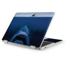 Skins for Asus Chromebook 12.5 vinyl wrap - Jaws Great White Under Boat