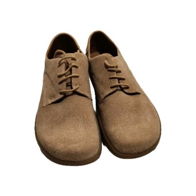 Kalso Earth Men's Dawson Suede Tie Negative Heel Shoe Natural