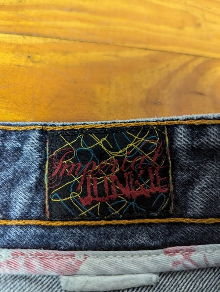 Pantalones de mezclilla vintage Y2K Imperial Junkie botón mosca para hombre reales (37x31,5) Foto 3 de 4