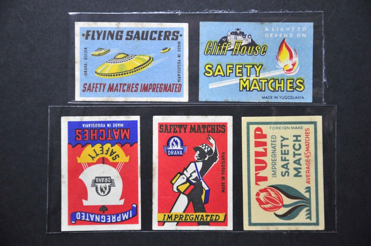 Vintage Matchbox Labels (1960s-1970s) - 5 pieces (ML156) | eBay